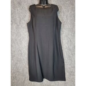 Chadwicks of Boston Women's Black Sleeveless Sheath Dress Career‎ Work Sz 18T